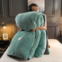 Bettbezug | Fleece Warm Weich Winter Bequem Uni-Farben-150x200xm incl.2 Kussenslopen-Hellblau-Luzern Mode