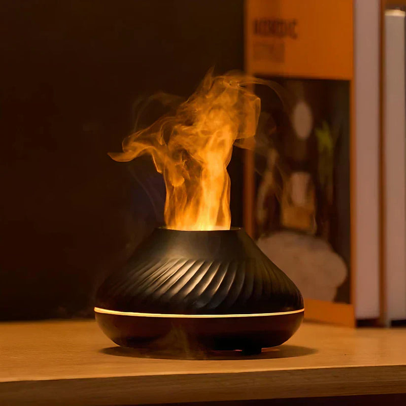 Aromadiffuser | Luxus Stilvoll Vielseitig Beruhigend Flammeneffekt USB-Schwarz-Luzern Mode