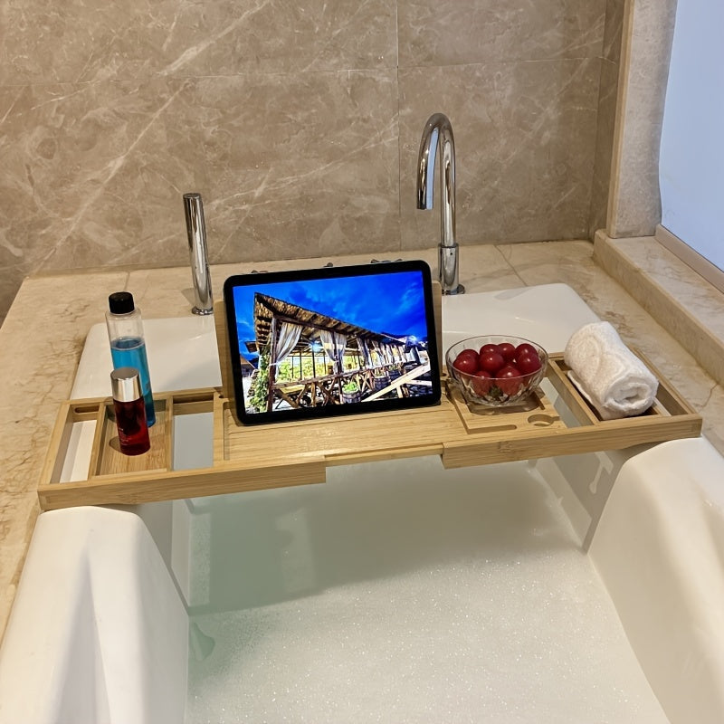 Badewannenablage | Bambus Verstellbar Stilvoll Langlebig Vielseitig Praktisch-Luzern Mode