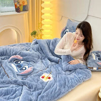 Cartoon-Decken- und Kissen-Set | Weich | Fleece | Warm | Decke | Kissen-Luzern Mode