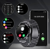 Herren Smartwatch | Luxus | Edelstahl-Armband | Magnetisches Laden | Bluetooth-Luzern Mode