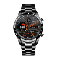 Herren Smartwatch | Luxus | Edelstahl-Armband | Magnetisches Laden | Bluetooth-Schwarz 40 mm-Luzern Mode