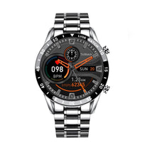 Herren Smartwatch | Luxus | Edelstahl-Armband | Magnetisches Laden | Bluetooth-Silber 40 mm-Luzern Mode