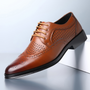 Herren Oxford Schuhe Leder Business Elegante Schnürschuhe-Braun 2-40-Luzern Mode