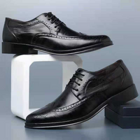 Herren Oxford Schuhe Leder Business Elegante Schnürschuhe-Schwarz-40-Luzern Mode