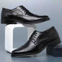 Herren Oxford Schuhe Leder Business Elegante Schnürschuhe-Schwarz-40-Luzern Mode
