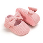 Babyschuhe mit Schleife - Weiche Strickschuhe für Neugeborene-0-6 Monate-Rosa Schleife-Luzern Mode