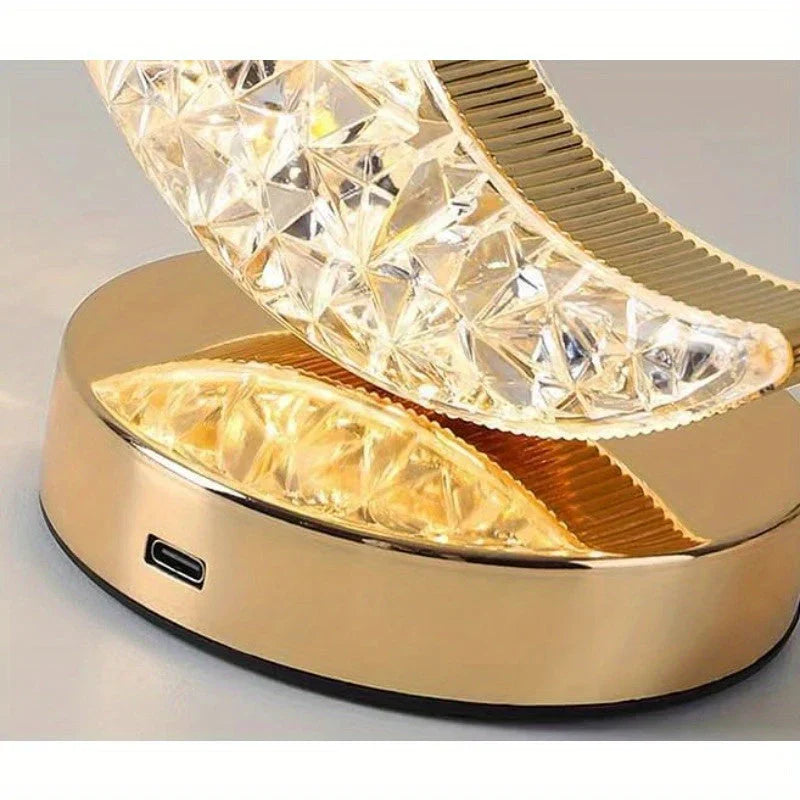 Mondförmige Tischlampe | Dimmbar LED Langlebig Vielseitig Stimmungsvol-Luzern Mode