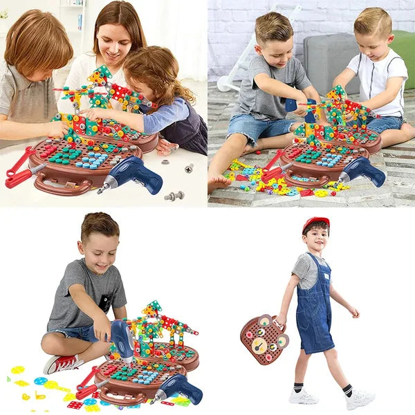 Bauspielzeug | Bohrer Lernspielzeug Langlebig Montessori Kreativ Vielseitig-Luzern Mode