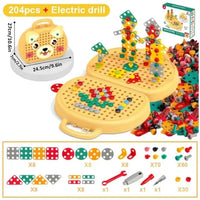 Bauspielzeug | Bohrer Lernspielzeug Langlebig Montessori Kreativ Vielseitig-Luzern Mode