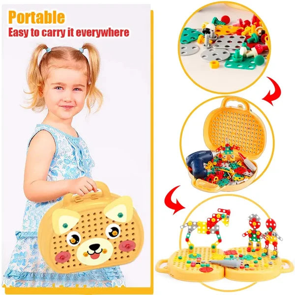 Bauspielzeug | Bohrer Lernspielzeug Langlebig Montessori Kreativ Vielseitig-Luzern Mode