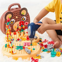 Bauspielzeug | Bohrer Lernspielzeug Langlebig Montessori Kreativ Vielseitig-Luzern Mode