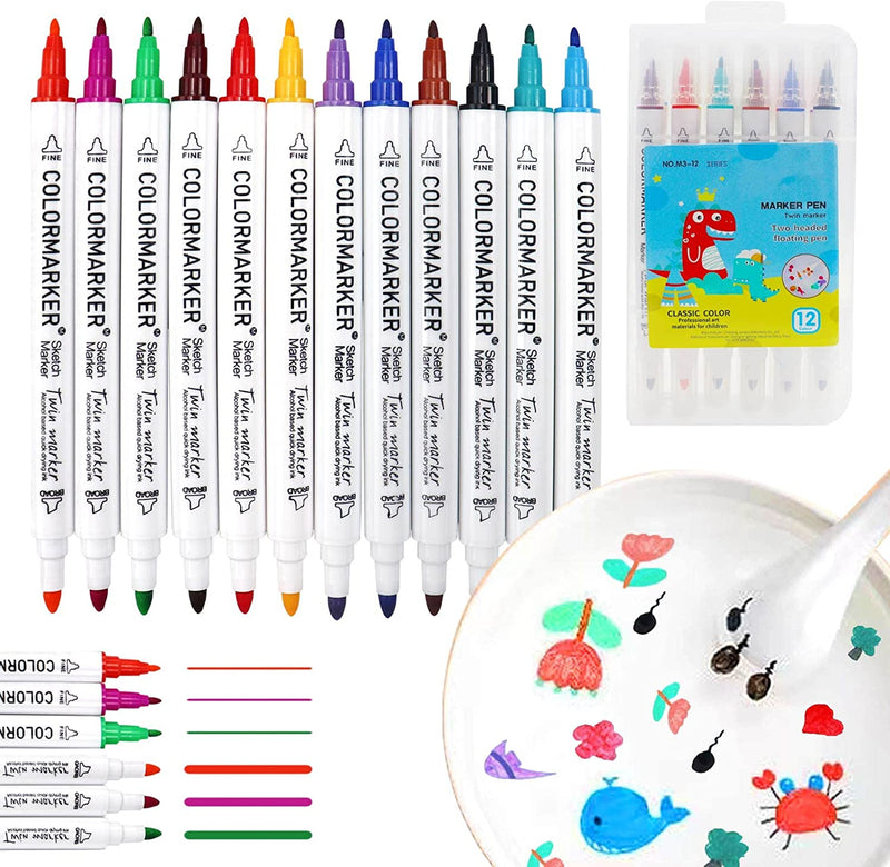 Wasserstifte | Einzigartig Schwebend Vielseitig 12-teilig Mit Löffel Kreativ-6er-Set + 6 KOSTENLOSE Marker (fast ausverkauft)-Luzern Mode