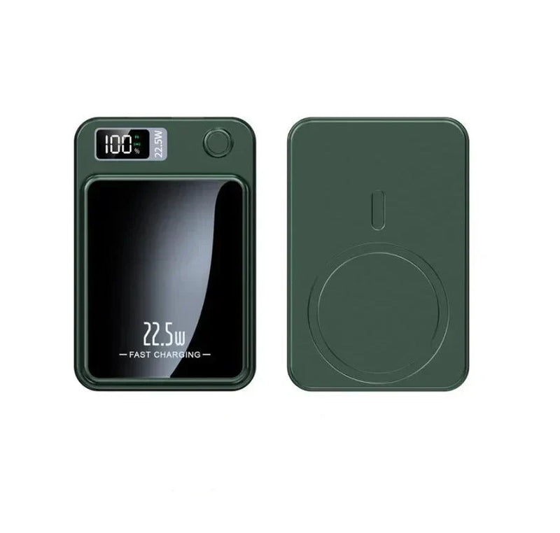 Powerbank | Kompakt Drahtlos Magnetisch 5000mAh Vielseitig Leicht-Grün-Luzern Mode