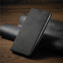 Leder iPhone Hülle | Magnetisch | Einfarbig | Fächer | Buchmechanismus-Schwarz-iPhone 15 Plus-Luzern Mode