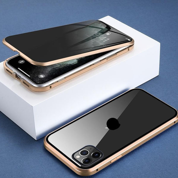 iPhone-Hülle | Sichtschutz | Abnehmbarer Bildschirm | Magnetisch-Gold-iPhone XS Max-Luzern Mode