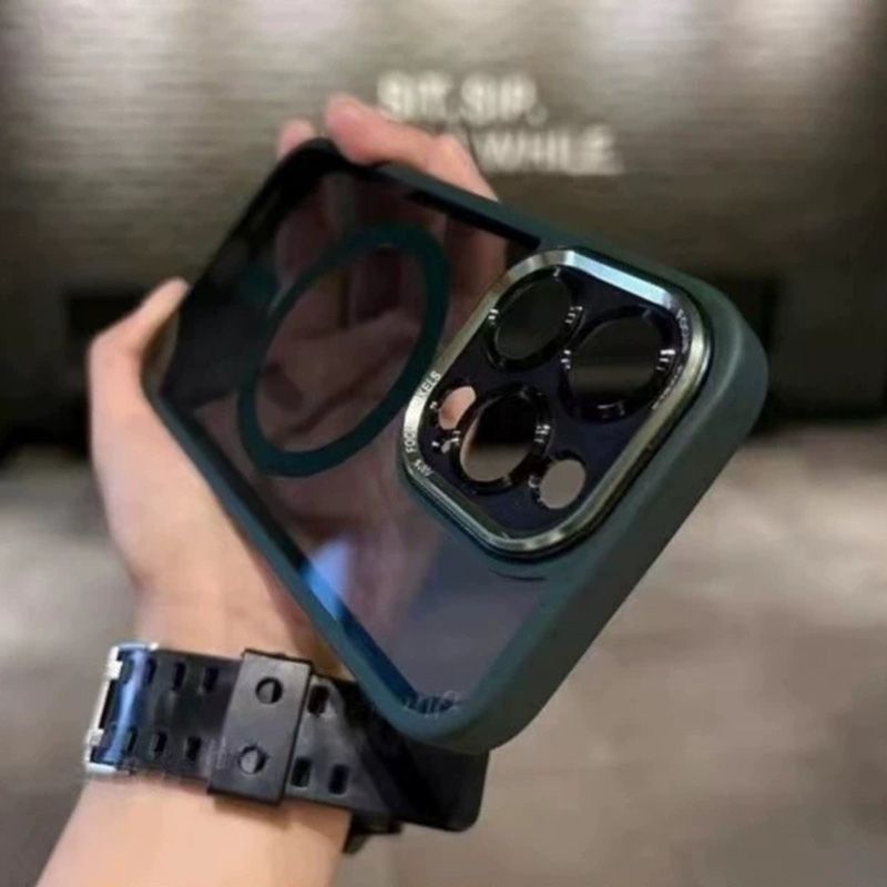 iPhone Schutzhülle | Magnetisch | Acryl | Silikon | Robust | Getönt-Grün-iPhone 16-Luzern Mode