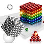 Magnetische Kugeln | Bauen Spielzeug Kreativ Interaktiv Langlebig-Silber-Luzern Mode