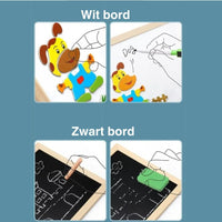 Magnetisches Zeichenbrett-Set | Beidseitig | Lehrreich | Kreativ | Langlebig-Luzern Mode