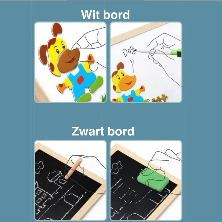 Magnetisches Zeichenbrett-Set | Beidseitig | Lehrreich | Kreativ | Langlebig-Luzern Mode