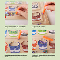 Puzzle-Spiel | Holz Magnetisch Lernspiel Labyrinth Montessori Farbenfroh-Luzern Mode