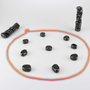 Schachset | Magnetisch Kompakt Herausfordernd Lehrreich Langlebig Vielseitig-Orange-Luzern Mode
