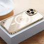 iPhone MagSafe Hülle | Magnetisch Stilvoll Metall Luxus Robust Haltbar-Gold-iPhone 15 Pro Max-Luzern Mode