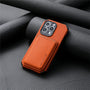 MagSafe-Telefonhülle | iPhone-Kartenhalter aus stilvollem Karbonleder-Carbon Orange-iPhone 15 Pro Max-Luzern Mode