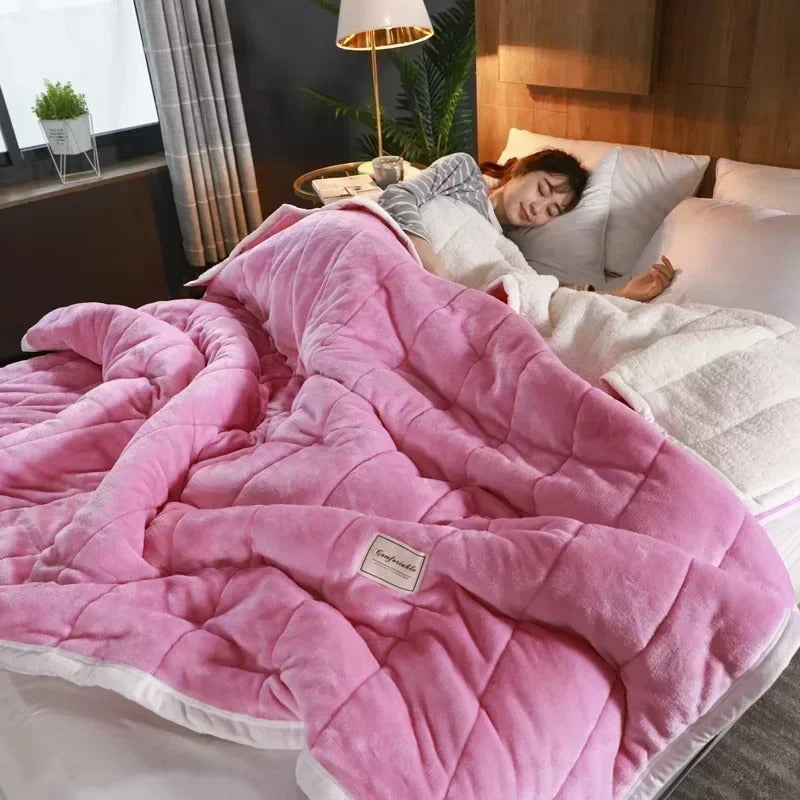Warme Flanell-Korallfleece-Decke für Herbst & Winter – CosyBlanket