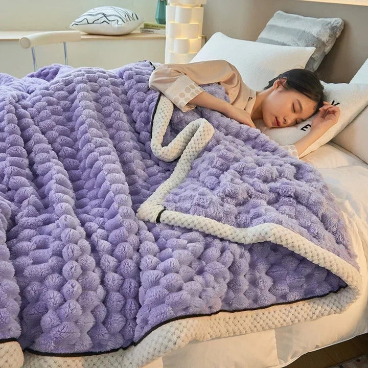 Doppellagige Coral-Velvet-Decke für Herbst & Winter – TurtleWarm