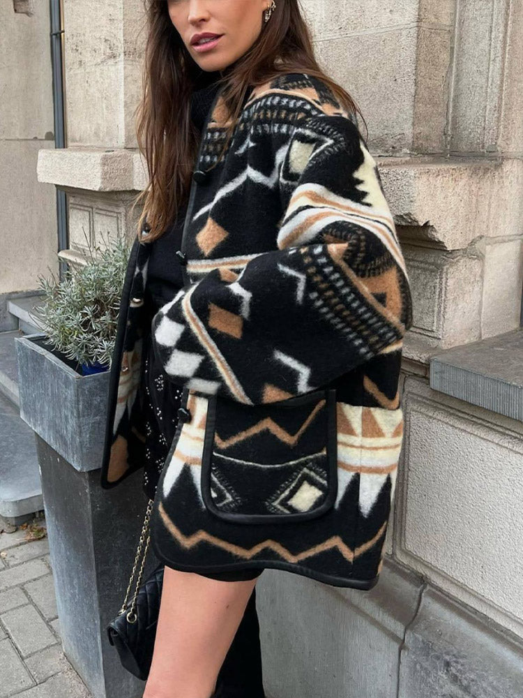 Damen Herbstjacke mit Print – Amaris