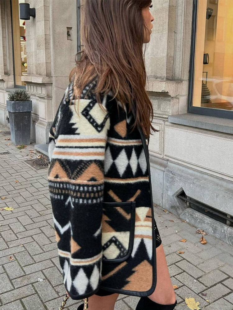 Damen Herbstjacke mit Print – Amaris