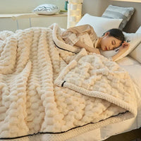 Doppellagige Coral-Velvet-Decke für Herbst & Winter – TurtleWarm