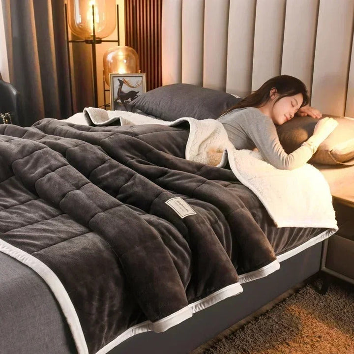 Warme Flanell-Korallfleece-Decke für Herbst & Winter – CosyBlanket