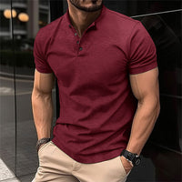 Herren Poloshirt Slim Fit für Freizeit und Business-Weinrot-S-Luzern Mode