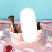 Make-up Reisekoffer | Spiegel | LED Beleuchtung | Verstellbare Fächer-Luzern Mode