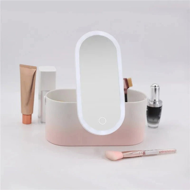 Make-up Reisekoffer | Spiegel | LED Beleuchtung | Verstellbare Fächer-Luzern Mode