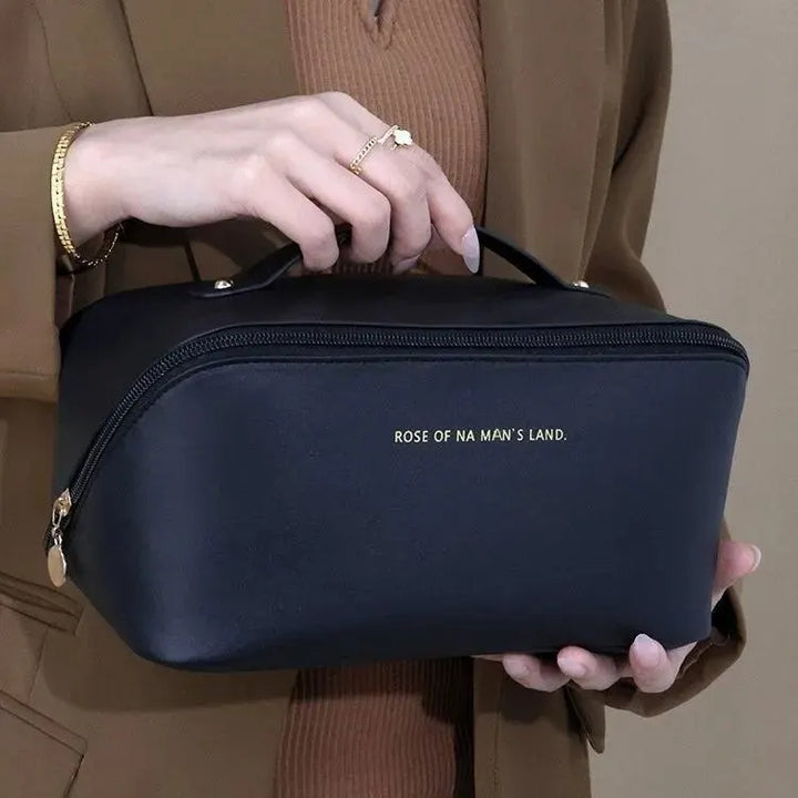 Luxuriöse Kosmetiktasche aus Leder mit Reißverschluss-Luzern Mode