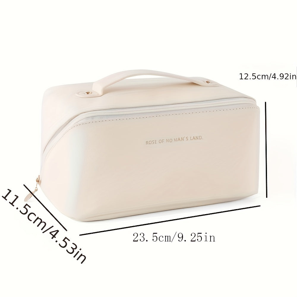 Luxuriöse Kosmetiktasche aus Leder mit Reißverschluss-Luzern Mode