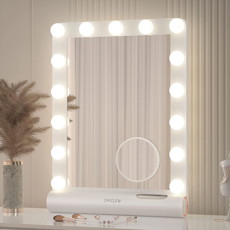 Make-up Spiegelbeleuchtung | Dimmbar | Gleichmäßiges Licht | Hell-4 Birnen-Luzern Mode