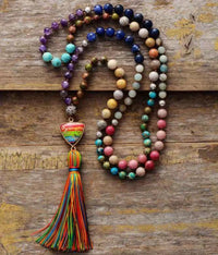 Mala-Kette | 108 Perlen Boho Erleuchtung Boho Ruhe Balance Stilvoll-Luzern Mode