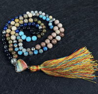 Mala-Kette | 108 Perlen Boho Erleuchtung Boho Ruhe Balance Stilvoll-Luzern Mode