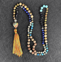 Mala-Kette | 108 Perlen Boho Erleuchtung Boho Ruhe Balance Stilvoll-Luzern Mode