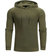 Herren Kapuzenpullover aus Baumwolle für Herbst/Winter-Grün-S-Luzern Mode