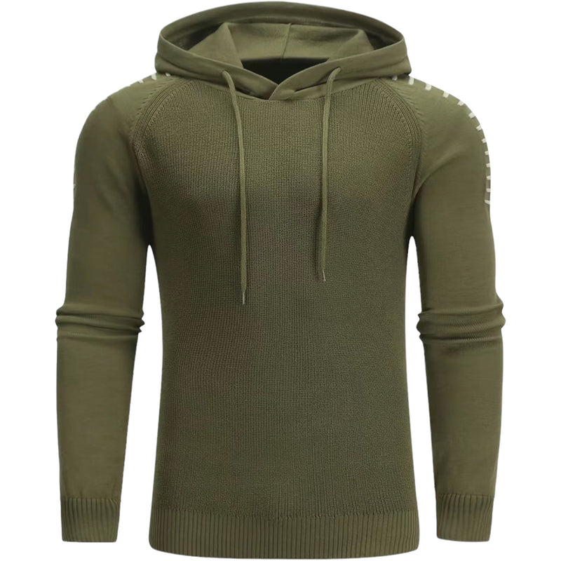 Herren Kapuzenpullover aus Baumwolle für Herbst/Winter-Grün-S-Luzern Mode