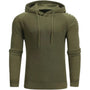 Herren Kapuzenpullover aus Baumwolle für Herbst/Winter-Grün-S-Luzern Mode