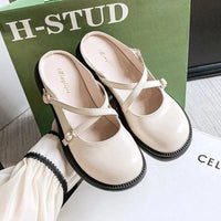 Damen Leder Pantoletten - Bequeme Casual Schuhe Online Shop-Luzern Mode