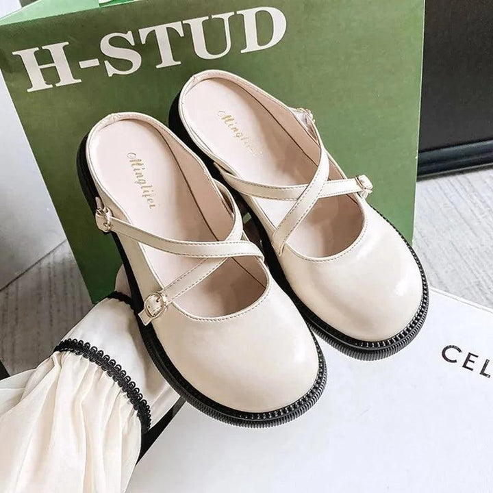 Damen Leder Pantoletten - Bequeme Casual Schuhe Online Shop-Luzern Mode