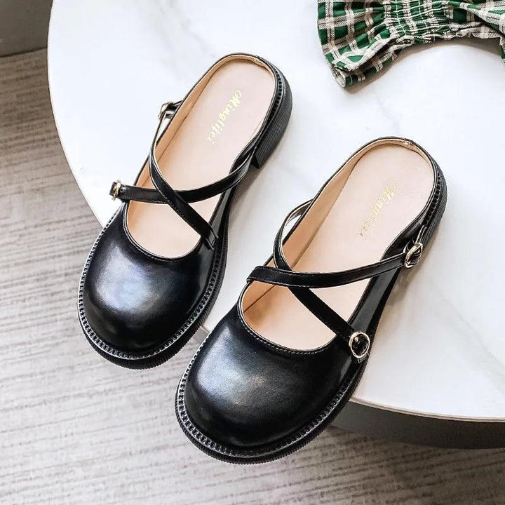 Damen Leder Pantoletten - Bequeme Casual Schuhe Online Shop-Luzern Mode