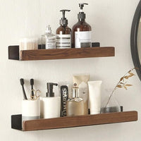Badregal | Holz | Massiv | Ohne Bohren | Rechteckig | Stabil-Luzern Mode